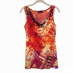 AB Studio Women's Multicolor Sleeveless Cowl Neck Top - Size S